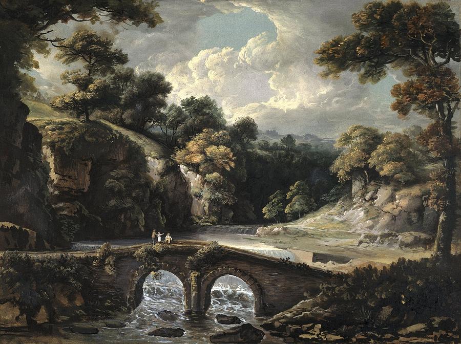 Stone Bridge over the Wissahickon Painting by MotionAge Designs