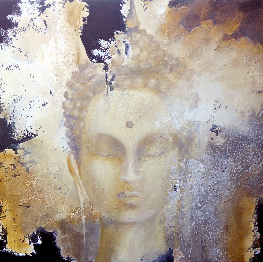 Stone Buddha Painting by Dina Dargo