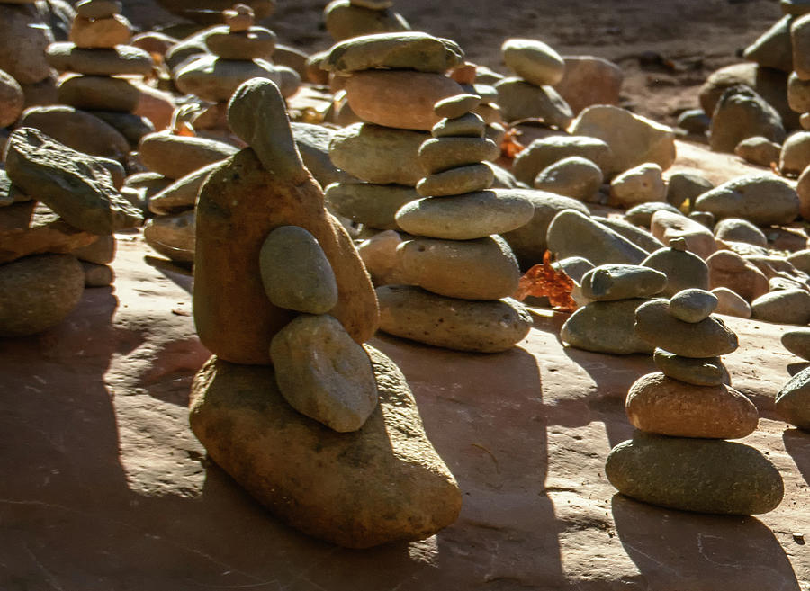Stone Cairns 7791-101717-1cr Photograph by Tam Ryan