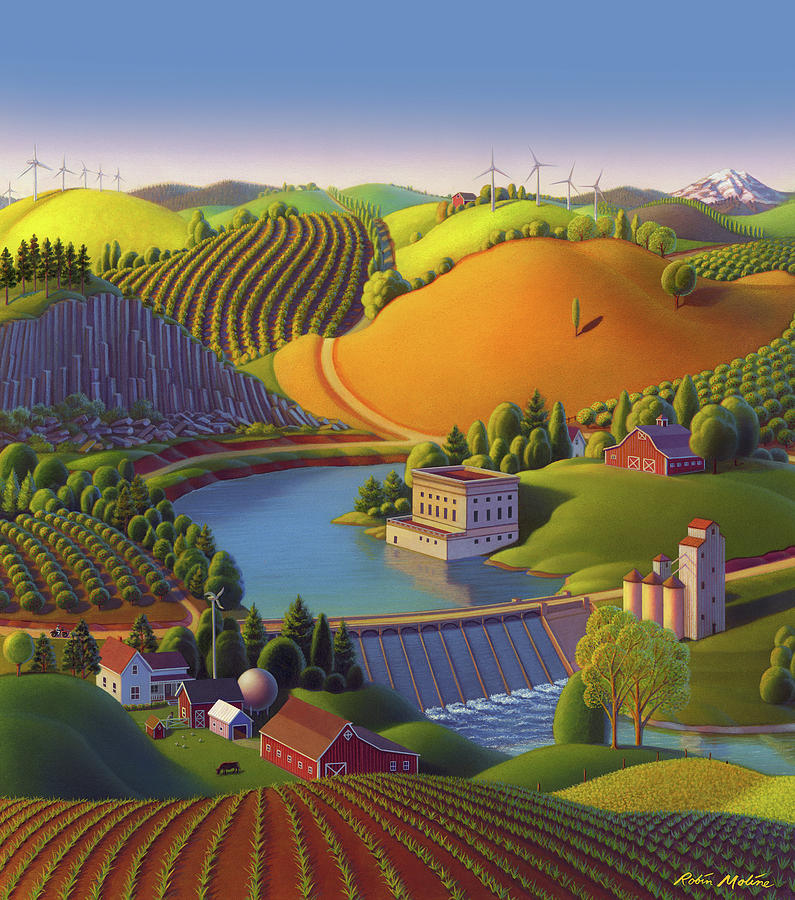 Palouse Valley Painting - Stone City West by Robin Moline