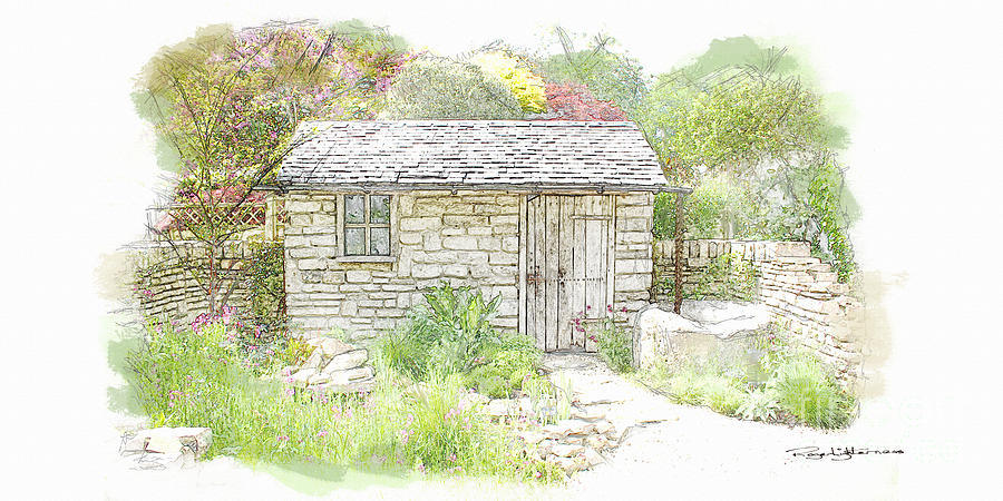 Stone Cottage Digital Art by Roger Lighterness