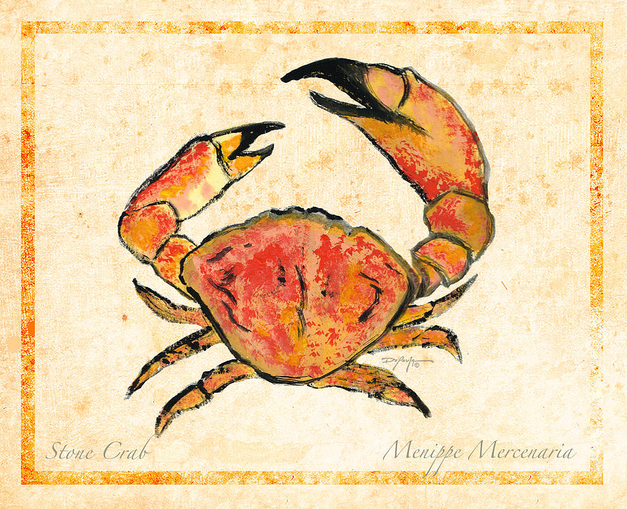 Stone Crab Mixed Media - Stone Crab For Study by William Depaula