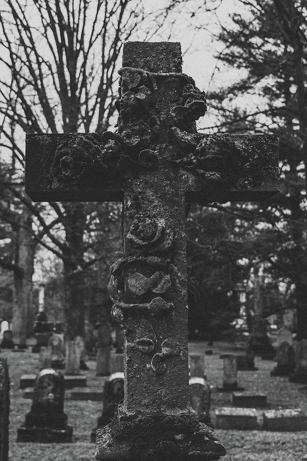 Winter Photograph - Stone Cross by Kimber Lee