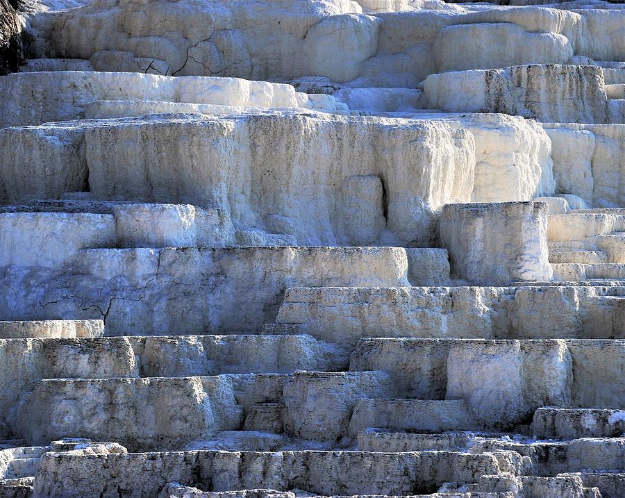 Stone Formations Mammoth Hot Springs Photograph by Heidi Fickinger