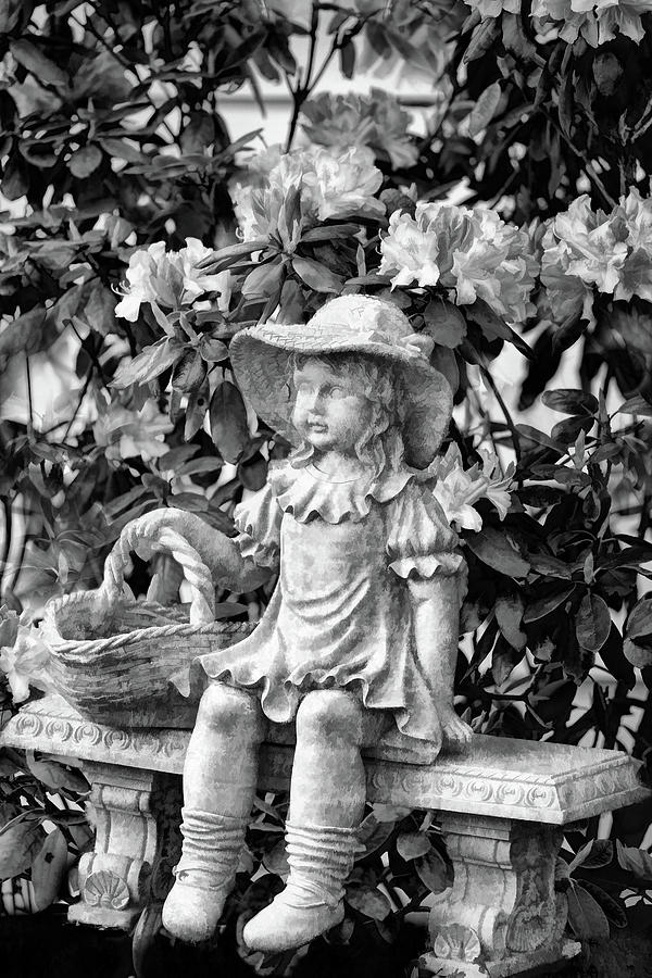 Stone Garden Flower Girl Photograph