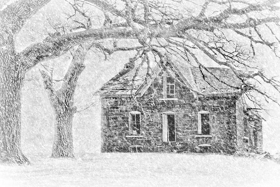 Stone House - Winter Photograph by Nikolyn McDonald