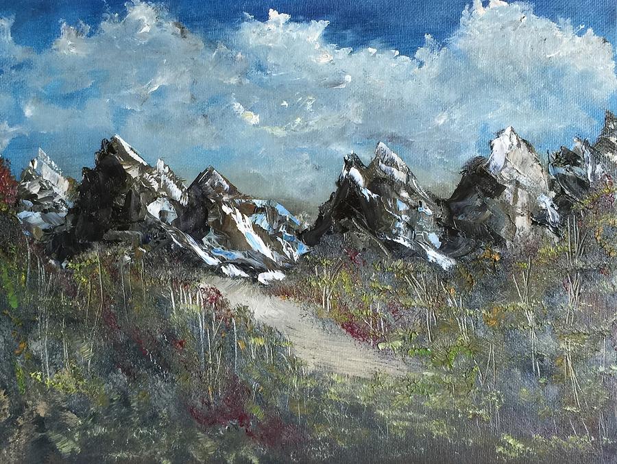 Oil Painting Painting - Stone Line by Ryszard Ludynia Oil Painting Painting - Stone Line by Ryszard Ludynia