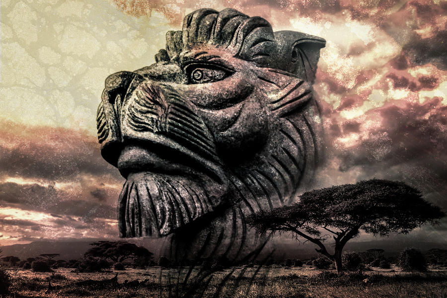 Stone Lion 2 Photograph by Michael Arend