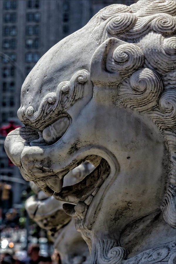 Stone Lions Chinatown NYC Photograph by Robert Ullmann