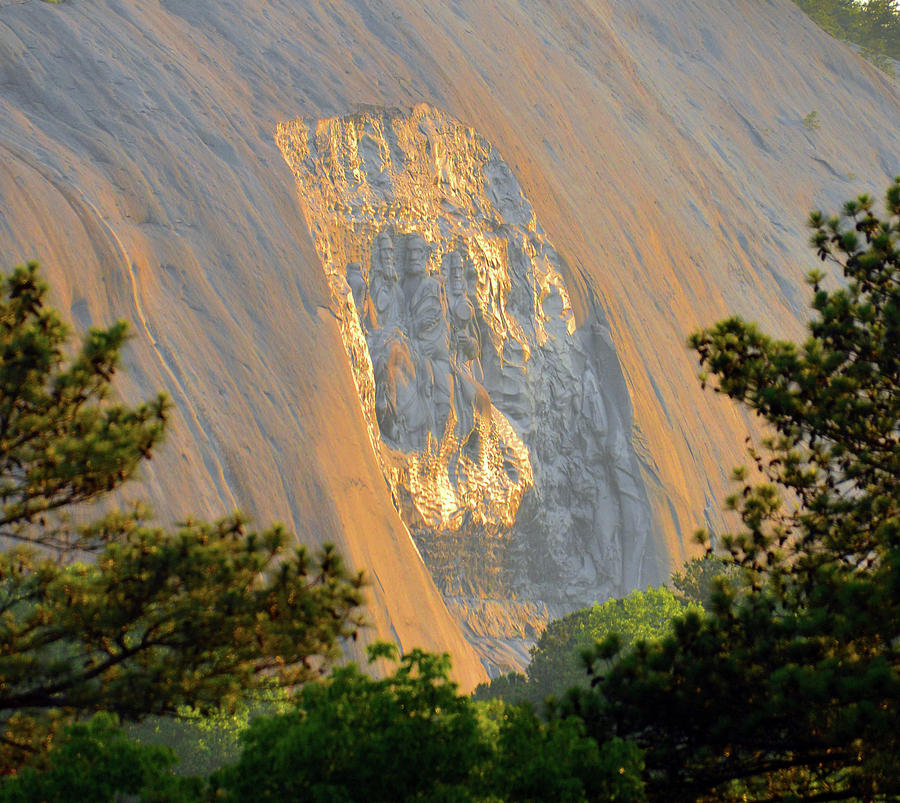 Historic Photograph - Stone Mountain carving by David Lee Thompson