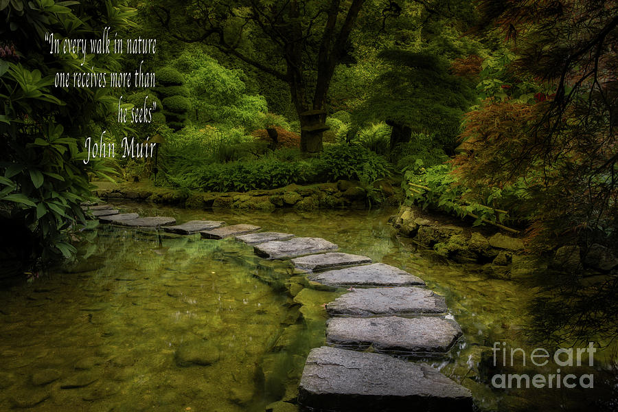 Stone Pathway Quote Photograph by Jerry Fornarotto