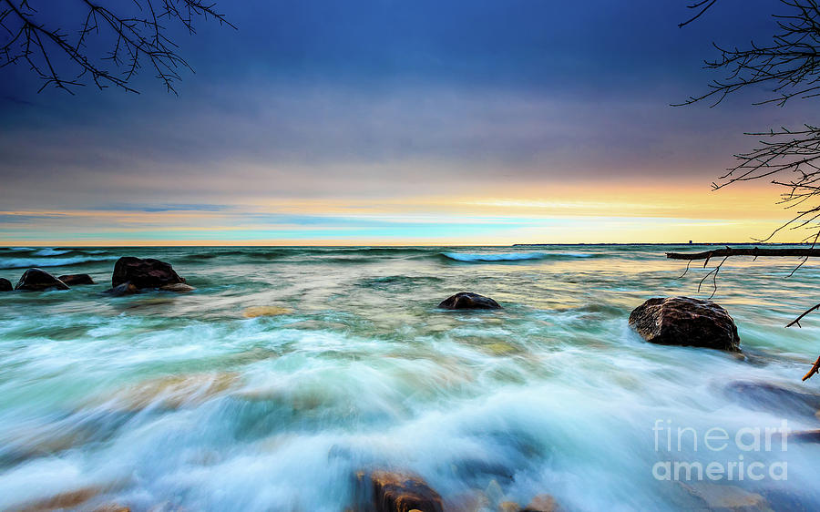 Lake Michigan Photograph - Stone Rush by Andrew Slater