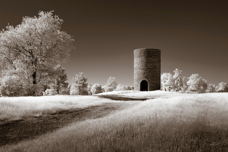 Stone Silo Sepia Photograph by James Barber