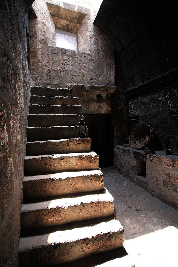Stone Stairs At Santa Catalina Monastery Photograph by Aidan Moran