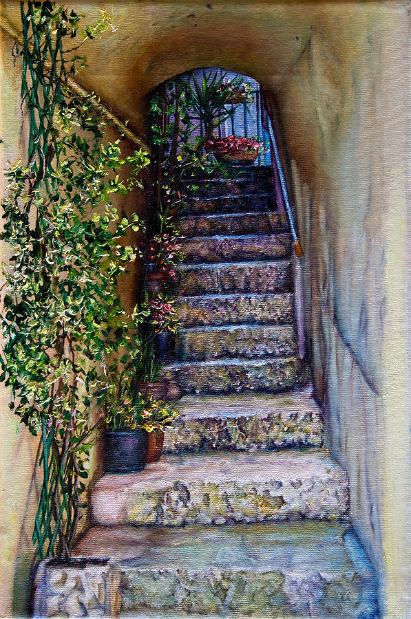 Stone Steps Painting by Michelangelo Rossi
