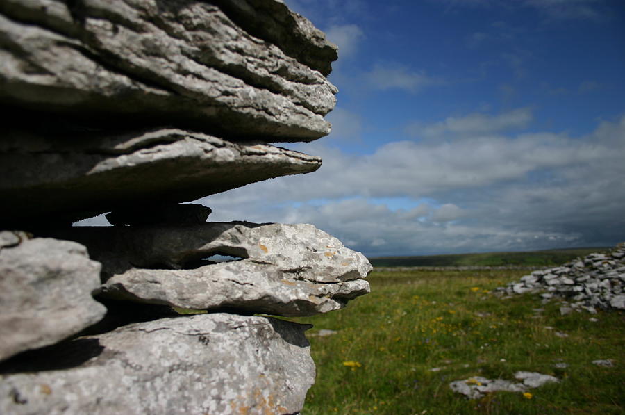 Stone Wall in the Burren Photograph by Martina Fagan