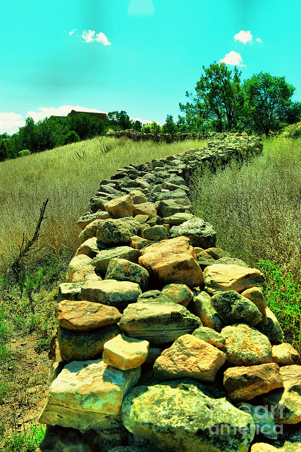 Stone wall Pecos New Mexico Photograph by Jeff Swan