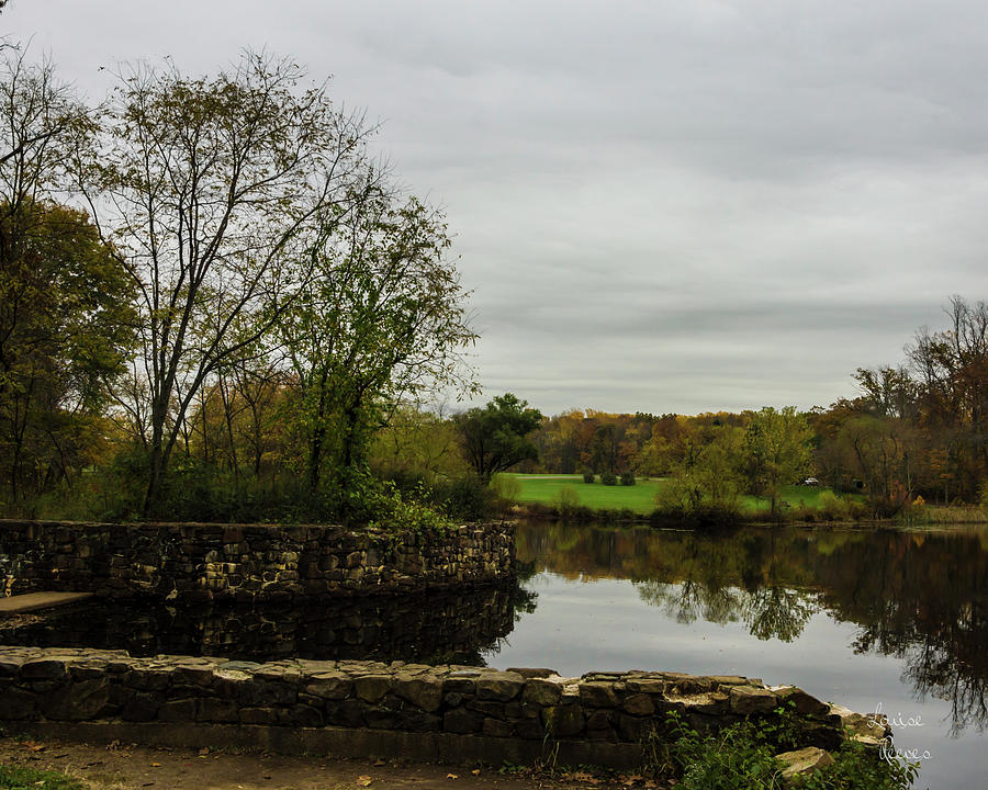 Stone Wall Reflection Photograph by Louise Reeves | Fine Art America