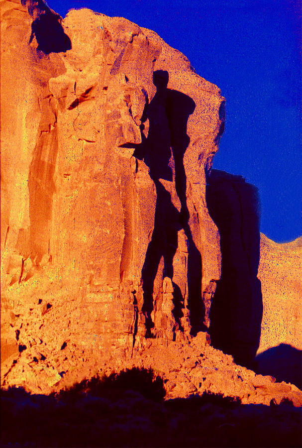 Monument Valley Arizona Photograph - Stone Warrior of Monument Valley by Joe Hoover