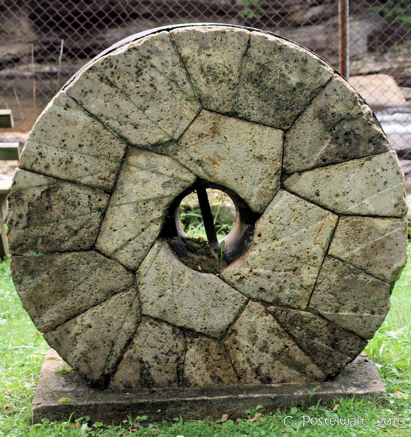 Nature Photograph - Stone Wheel by Carolyn Postelwait