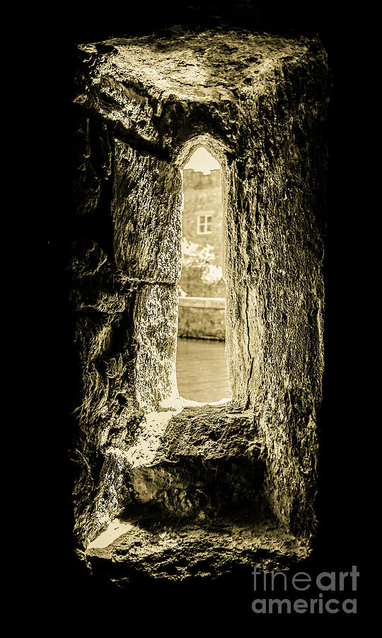 Stone Window - Bishops Palace Wells England Photograph by Lexa Harpell