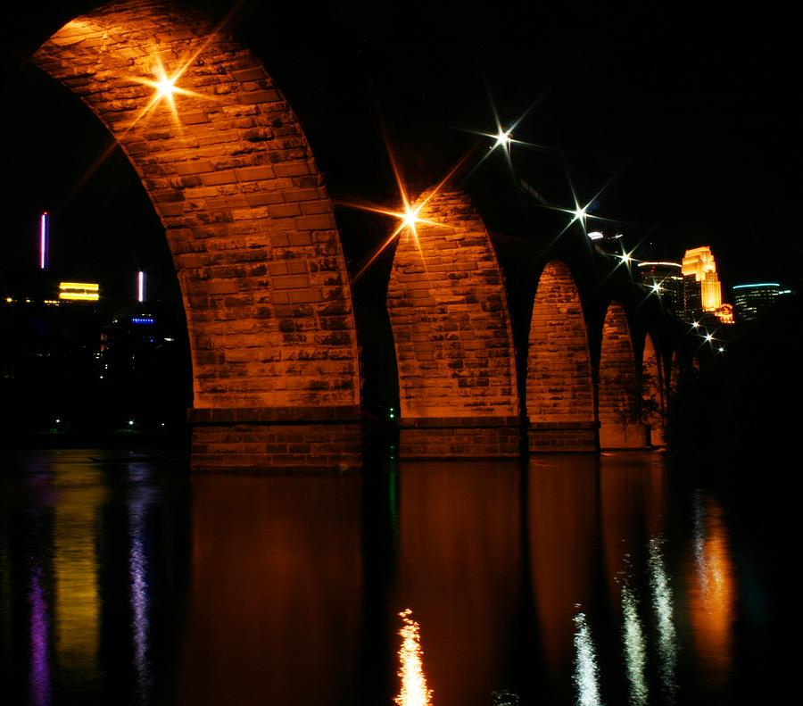 Stonearch Bridge - Minneapolis Photograph by Angie Schutt
