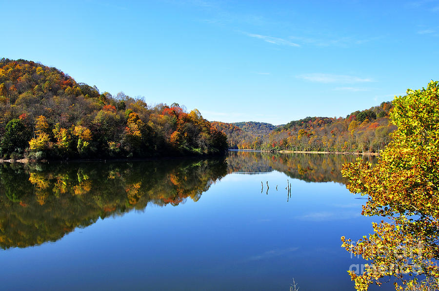 Stonecoal Lake In Autumn Color Photograph by Thomas R Fletcher