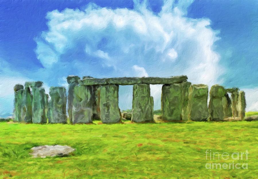 Stonehenge By Sarah Kirk Painting