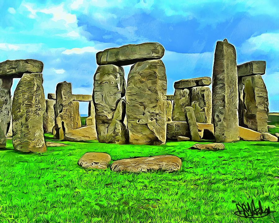 Stonehenge Digital Art by Mark Ashley - Fine Art America