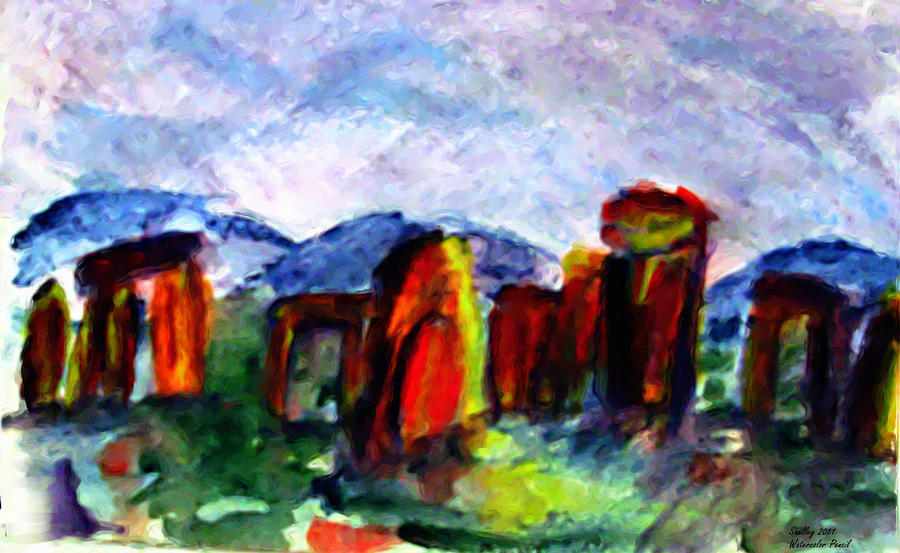 Stonehenge Morning Painting by Shelley Bain