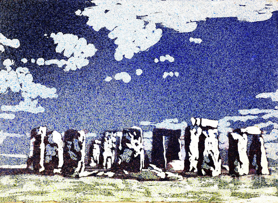 Stonehenge Ruins- UK Painting by Ryan Fox