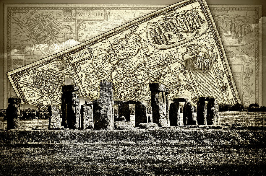 Stonehenge Travel Map Photograph by Sharon Popek