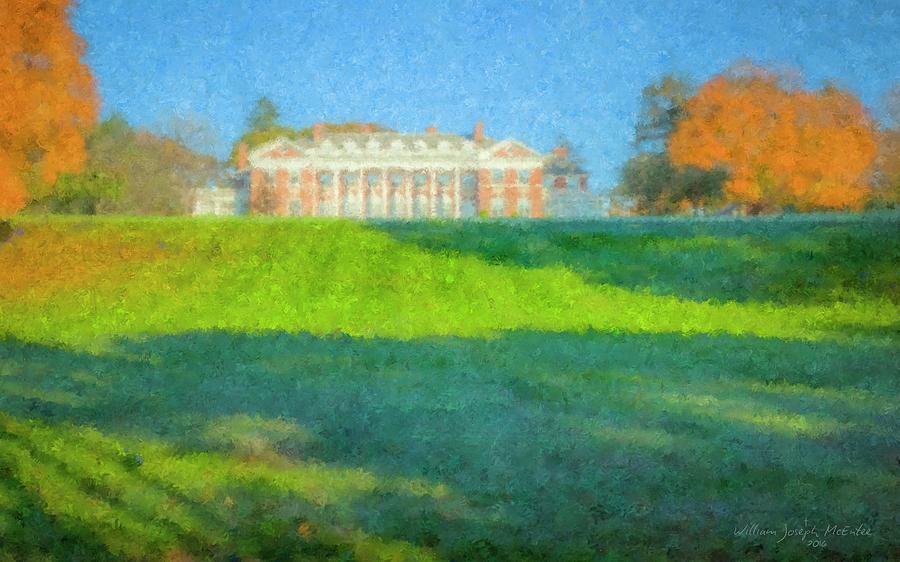 Stonehill College in October Painting by Bill McEntee