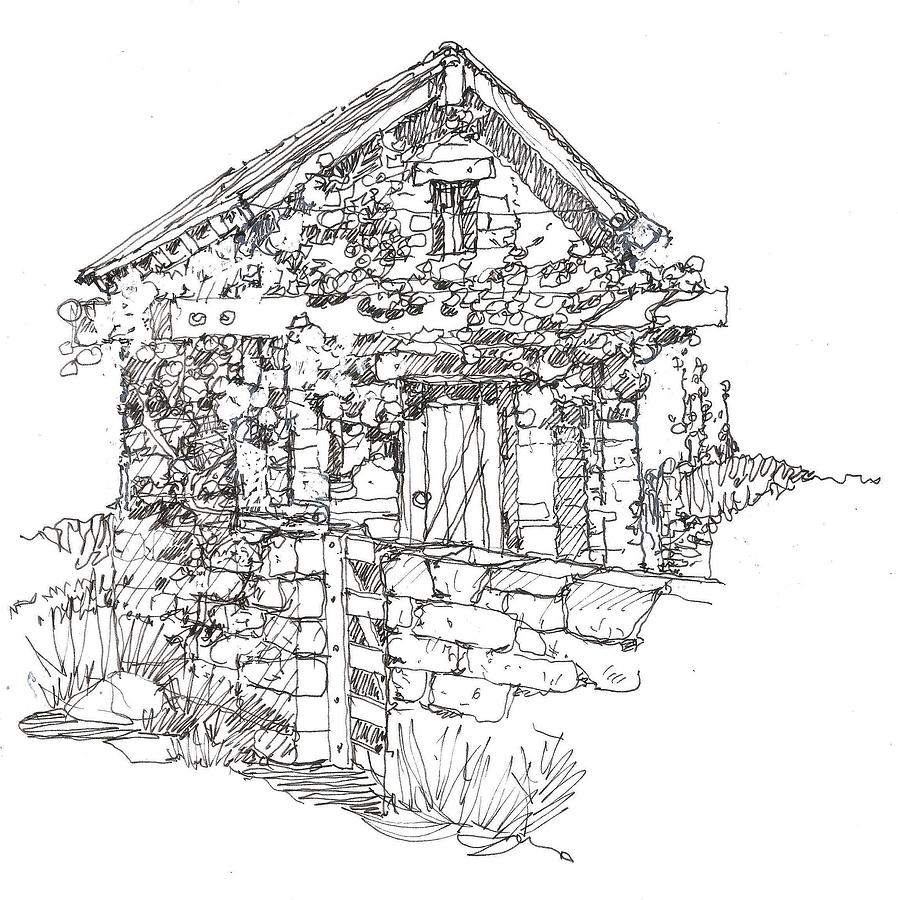 Stonehouse Drawing by Andrew Drozdowicz