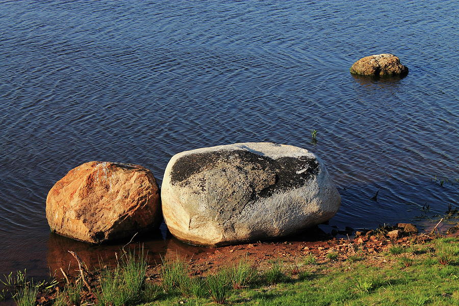 Stones and Pond Photograph by Frank Romeo
