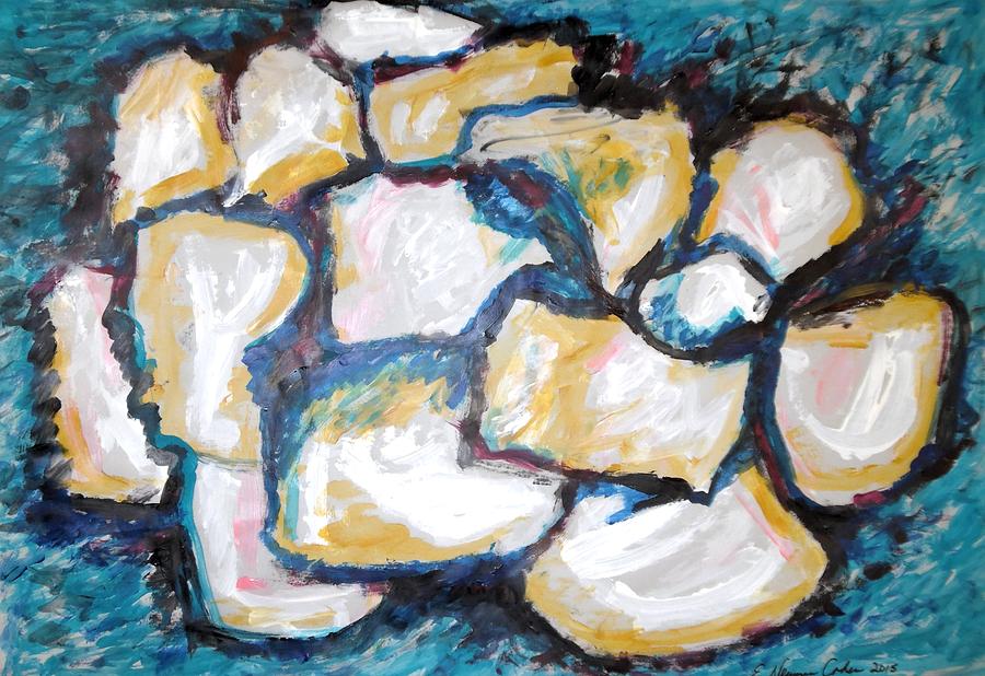 Stones in Abstract Painting by Esther Newman-Cohen