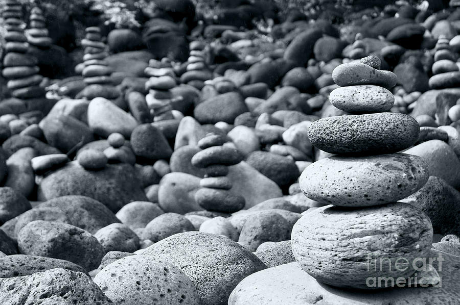 Stones on Kauai beach 6 Photograph by Micah May