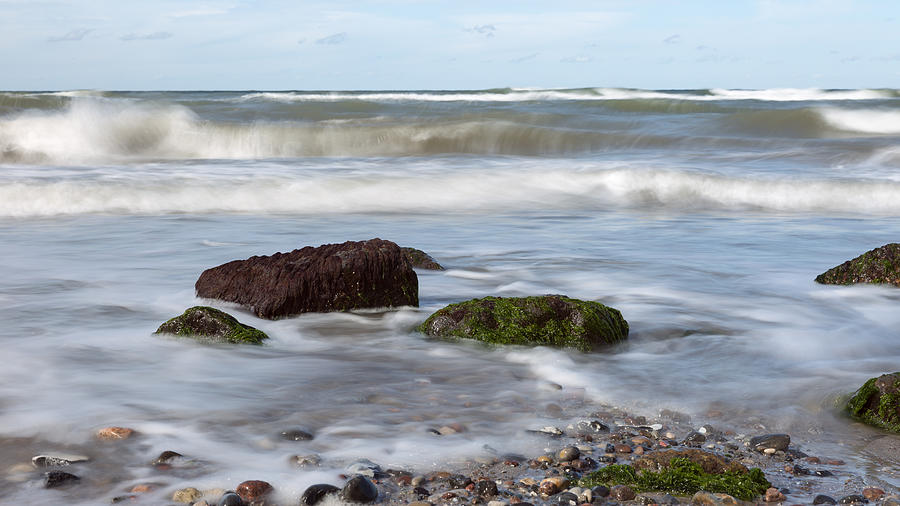 Stones, Seaweed And Waves Photograph by Andreas Levi
