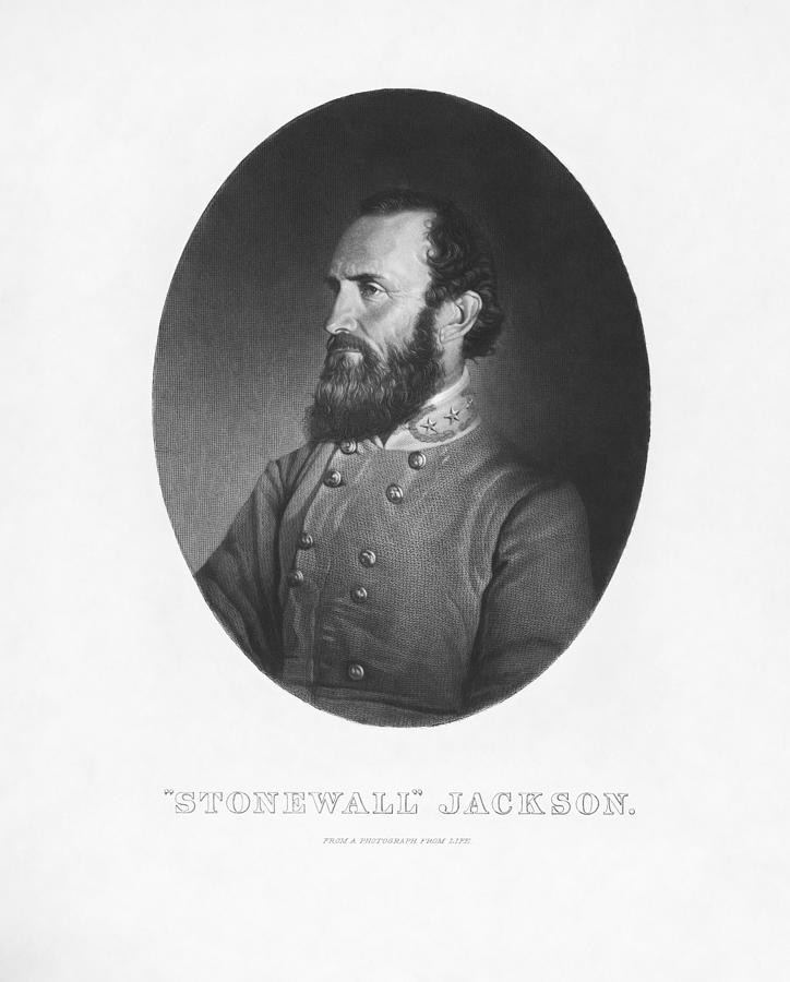Stonewall Jackson - Confederate Army General Mixed Media by War Is Hell Store