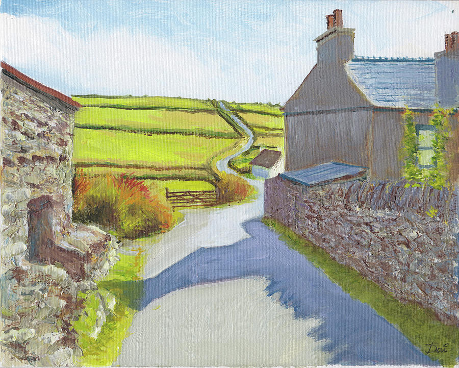 Stonework in Cregneash Heritage Village Isle of Man Painting by Dai Wynn