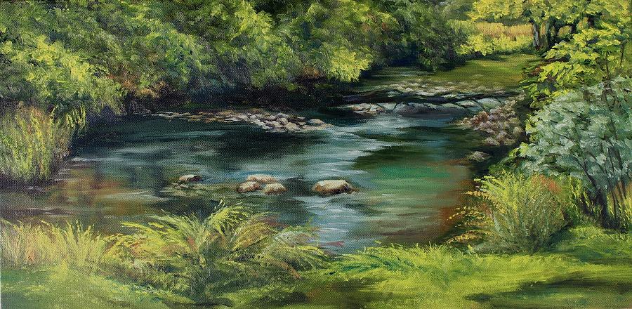 Stoney Creek River Painting by Rebecca Hauschild