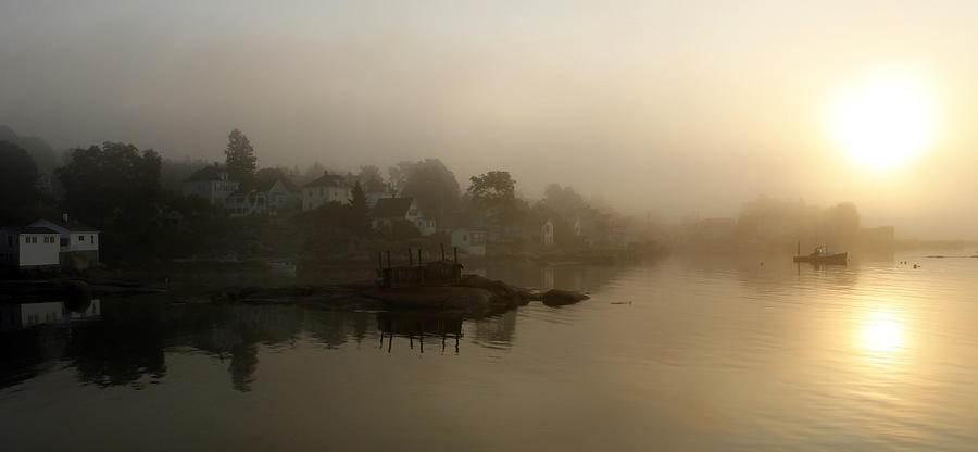Boat Photograph - Stonington Dawn by Alan Todd