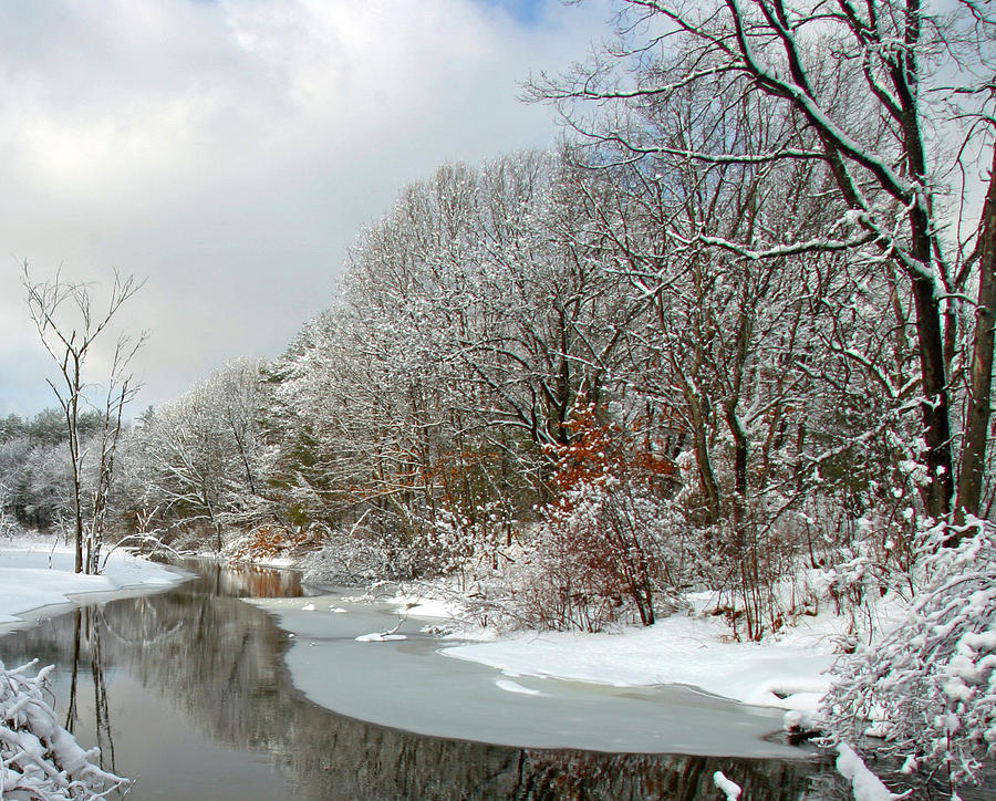 Stony Brook in Winter Photograph by Frank Winters