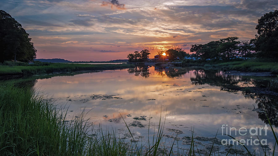 Stony Brook Sunset on the Harbor Photograph by Alissa Beth Photography