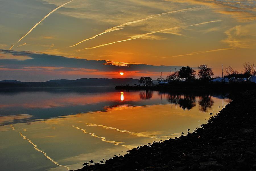 Stony Point Sunrise Reflection Photograph by Thomas McGuire