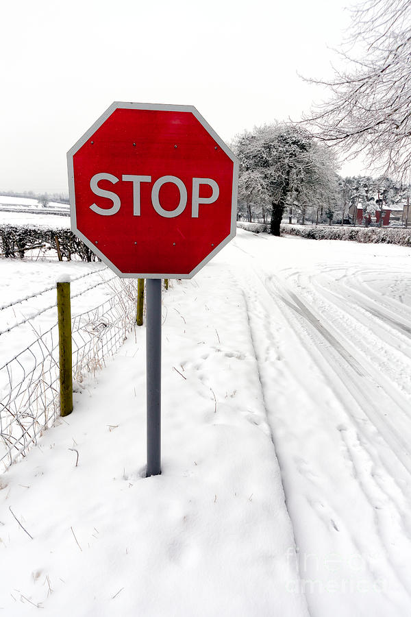 Winter Photograph - Stop by Adrian Evans