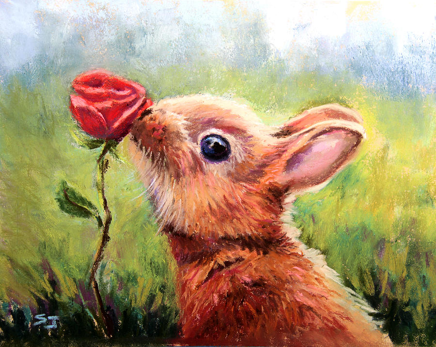 Stop and Smell the Roses Pastel by Susan Jenkins