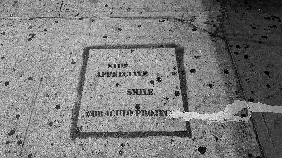 Stop Appreciate Smile B W Photograph by Rob Hans