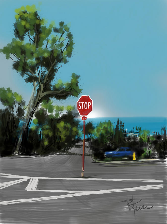 Stop Digital Art by Russell Pierce