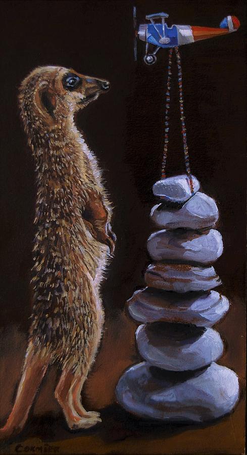 Stop Stone Stacking Painting by Jean Cormier